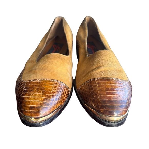 Vintage Georgio Brutini Snakeskin Loafers Mens Size 9 main image 4